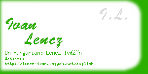 ivan lencz business card